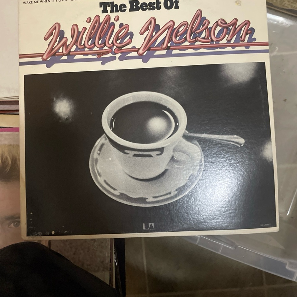 The Best of Willie Nelson Vinyl Record - Black and White